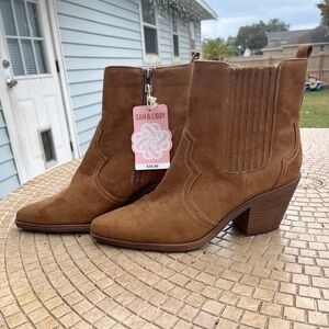 Sam & Libby Western Style Heeled Bootie size 11